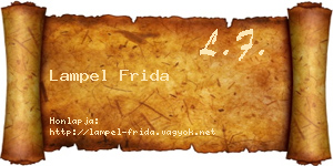 Lampel Frida névjegykártya